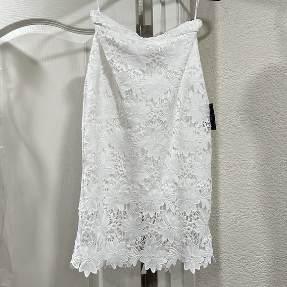 Lulus- Look at Me Wow White Lace Two-Piece Dress - Picture 4 of 7